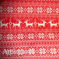 Плащевка ткань красная с узором