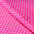 Ярко-розовый (hot pink) хлопок в мелкий горох