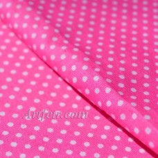 Ярко-розовый (hot pink) хлопок в мелкий горох