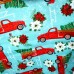 Купити тканину Різдвяна вантажівка Птах Кардинал і Пуансеттія 