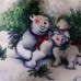  Американский рождественский хлопок "Медведица и малыши"