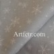 Ткань хлопок белые снежинки на сером фоне