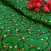 Рождественские огоньки - ткань зеленого цвета
