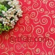 Ткань золотые завитки на коралловом Рождество