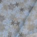 Бежевая ткань ажурные снежинки с блестками