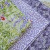 Ткань сиреневая с листьями и веточками