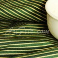 Декоративная хлопковая ткань Joann Fabric Золотая полоска на зеленом