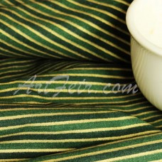 Декоративная хлопковая ткань Joann Fabric Золотая полоска на зеленом