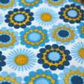Ткань с круговым цветочным орнаментом, золотой узор