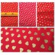 Хлопковая ткань "Сердечки" Joann Fabric, красный, золотое напыление