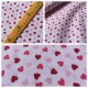 Американский хлопок Joann Fabric , красное и розовое сердце на белом. С блестками. 